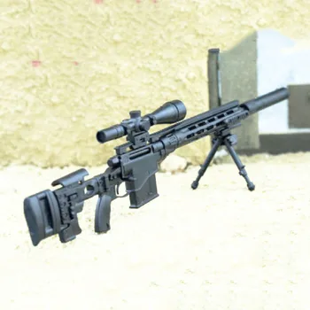 1/6 Ölçekli Remington MSR Modüler Keskin Nişancı Tüfeği Modeli Silah Montaj Bulmacalar yapı tuğlaları İçin 12 