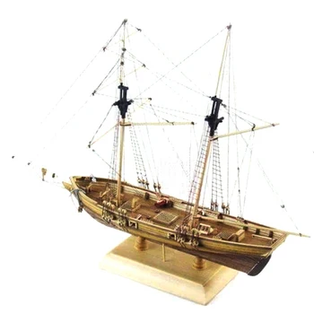 1: 70 Yeni Liman Ahşap Yelkenli Tekne Modeli DIY Kiti Gemi Montaj Dekorasyon Hediye Antika Gemi Modeli Yapı Kitleri