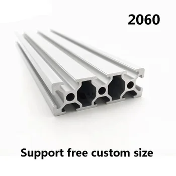 1 ADET 2060 T Yuvası Alüminyum Profil Ekstrüzyon 100-800mm Uzunluk için Avrupa Standardı Eloksal Lineer Ray CNC 3D Yazıcı 6063