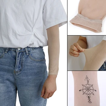 1 Adet Cilt Önkol Dövme Cover Up sıkıştırma kolları Bant Kapatıcı Desteği Kadınlar ve Erkekler için 17x8. 8cm
