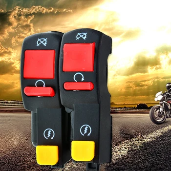 1 adet motosiklet gidonu Anahtarı Elektrikli Marş Gidon Start & Stop ATV Açma-Kapama Düğmesi Flameout Anahtarı Tamir Aksesuarları