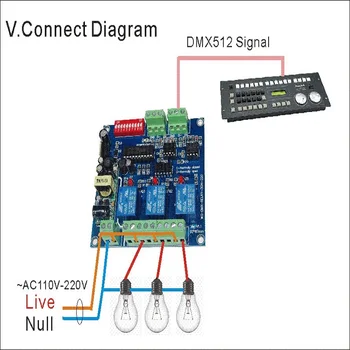1 ADET yeni yüksek kaliteli DMX512 röle 3CH*5A giriş kullanımı DMX-RELAY-3 kanal DMX denetleyici led lamba led şerit AC110v-220V