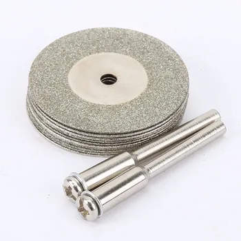 10 adet 30mm elmas kesim Diskleri Kesilmiş Mini Testere Bıçağı ile 2 adet Bağlantı 3mm Shank Dremel Matkap Fit Döner Aracı