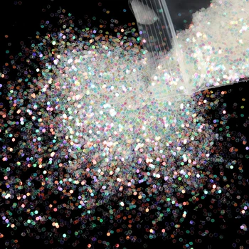 10 g / torba Yanardöner parlak tırnak tozu Sequins Sparkly Gevreği Toz Krom Pigment Jel Lehçe Manikür Nail Art Süslemeleri
