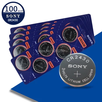 100 Adet Sony 3V DL2430 BR2430 ECR2430 CR2430 İzle Düğmesi CoCells Lityum Pil İzle Piller Büyük Promosyon