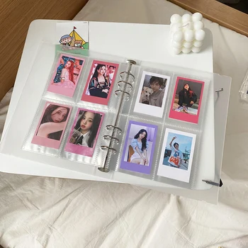 100 Cepler Kpop Kart Bağlayıcı Albümü 3 İnç Fotoğraf Depolama Toplamak Kitap ev düzenleyici Kore Idol Bağlayıcı Photocards Kırtasiye
