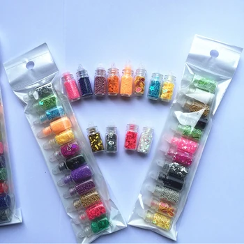 12 Renkler cam peri toz şişeleri opalescent glitter konfeti Glitter Pul Konfeti Madeni Pul Glitter Paketi Sallamak 