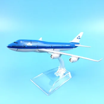 16cm uçak modeli Uçak B747 KLM Royal Dutch Havayolları uçak B747 Çocuk Oyuncakları Yeni Yıl / Doğum Günü / Koleksiyonlar Hediyeler
