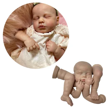20 İnç LouLou Katı Silikon Kiti Reborn El-Boyalı ve Boyasız Bebe Reborn Bebek Kitleri Muñeca Reborn Bébé Reborn De Silikon