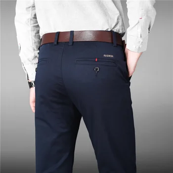 2020 Lüks Düz İş günlük erkek pantolonları Yüksek Kaliteli Tasarımcı Bahar Sonbahar Zarif Erkek Eğlence Uzun Resmi Pantolon