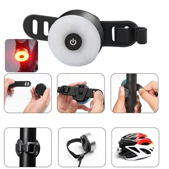2021 Bisiklet arka ışık USB şarj edilebilir led lamba Arka Lambası su Geçirmez bisiklet ışık MTB Kask paket çantası Scooter Güvenlik Uyarı Lambası
