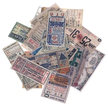 22 Adet / paket Günlüğü Vintage Avrupa Bilet Etiket Etiket DIY Craft Scrapbooking Albümü Dekoratif Çıkartmalar