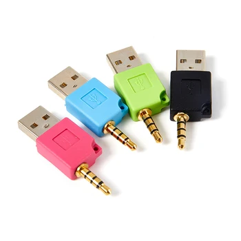 3.5 mm USB 2.0 Erkek Aux Yardımcı Adaptörü İçin Apple iPod Shuffle için 1st 2nd MP3 4 renkler