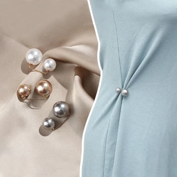 3 Adet İnci Pimleri Düğmeler Yuvarlak İnci DIY Bel hırka eşarp elbise gömlek etek pin Dekoratif Düğmeler Dikiş Aksesuarları