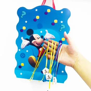 40 * 30 cm / set çocuklar doğum günü partisi malzemeleri karikatür tema mickey mouse kağıt pinata tek kullanımlık bebek duş parti dekorasyon iyilik