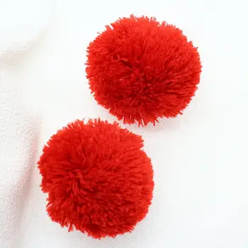 40 adet set gevşek ince iplik Pom Pom Kırmızı iplik pom pom 4cm-6cm veya renk ve boyut belirtirsiniz