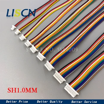 5 adet SH1. 0 SH 1.0 mm 2/3/4/5/6/7/8/9/10pin Dişi ve dişi kablolu konnektör fiş Aynı yön Uzunluğu 10cm 28AWG