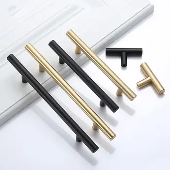 50mm - 500mm paslanmaz çelik saplar T Bar Masası Çekmece Çekme dolap kolları Mobilya için Kolları Mutfak Kapı Kolları ve Kolları