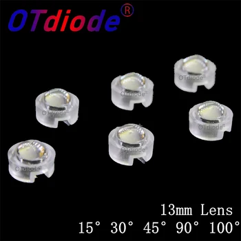 50pcs13mm IR LED 416 adet tüm kutu paketi 45 60 90 100 Derece 13mm Mini LED PCB Açı Lens için LED Lamba Dışbükey Lensler 1W 3W 5W Hi