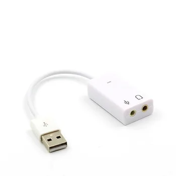 7.1 Harici USB Ses Kartı Jakı 3.5 mm USB Ses Adaptörü Kulaklık Mikrofon Ses Kartı Macbook Bilgisayar Dizüstü PC için