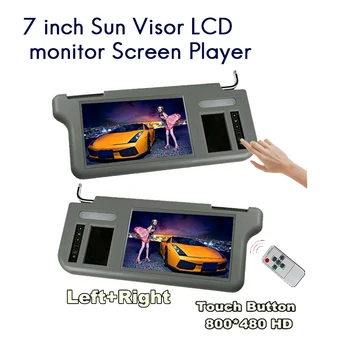 7 İnç Araba Sunvisor iç diş Görünüm Ayna Ekran lcd monitör DVD / VCD / AV / TV Oynatıcı Arka Kamera Güneşlik