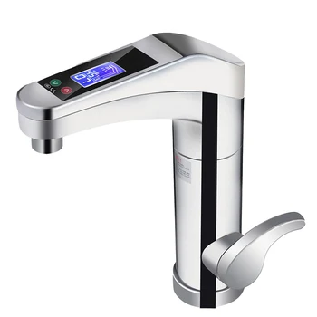 ABS + Metal Elektrikli ısıtma Musluk Mutfak Banyo Hızlı Anında Sıcak su ısıtıcı Musluk 45 Derece Gümüş Havzası