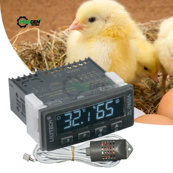 AC100 - 240V ZL-7850A sıcaklık ve nem kontrol aleti Akıllı dijital ekran nem kontrol aleti Yumurta Kuluçka için