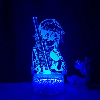 Anime Sword Art Online 3d Led Lamba Sinon Figürü yatak odası dekoru Gece lambası doğum günü hediyesi Odası Led Gece Lambası Manga SAO