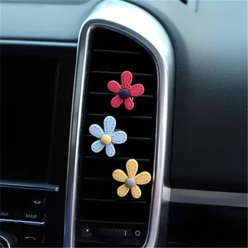 Araba İç Aksesuarları Otomobil Klima Çıkış Kristal Çiçek Dekor Araba Süsler Havalandırma Parfüm Dekorasyon Renkli