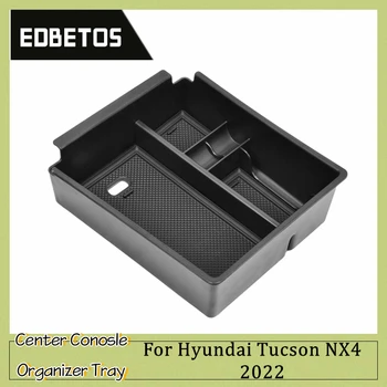 Araba Merkezi Kol Dayama saklama kutusu Hyundai Tucson İçin NX4 2022 2023 Merkezi Konsol Organizatör Konteynerler Araba Aksesuarları