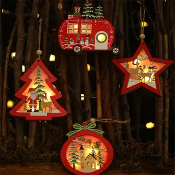 Asılı Widget Geniş Uygulama Renkli Sevimli Noel Ağacı Desen asılı dekorlar asılı dekorlar Widget Dekor