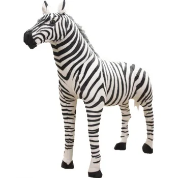 Ayakta Zebra Doldurulmuş Hayvanlar peluş oyuncak Çocuk Oyuncakları Simülasyon Zebra Bebek Fotoğraf Sahne Noel Doğum Günü Hediyeleri