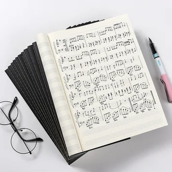 B5 Kalınlaşmış Müzik Puanı Yumuşak Kopya Müzik Personel Puanı Kitap 16 K Müzik Teorisi Uygulama Dizüstü Öğrenciler için Okul Malzemeleri