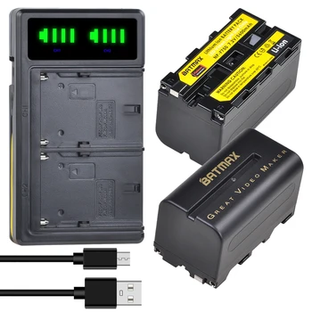 Batmax 5600 mAh NP-F750 NP-F770 pil + LED USB çifte şarj makinesi için LED Video ışığı Yongnuo Godox YN300Air II YN300 III YN600 L132T