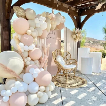 Bebek Duş Cinsiyet Reveal Parti Balon Garland Kemer Kiti Düğün Doğum Günü Dekorasyon Konfeti Lateks Balonlar Vaftiz Süslemeleri