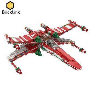 Bricklink Fikirleri Uzay Savaşları Uzay Gemisi X Kanatlı Savaşçı Noel Sürüm 4002019 Uçak oyuncak inşaat blokları Çocuk Hediye İçin