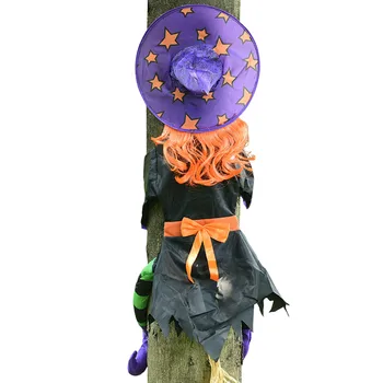 Cadılar bayramı Açık Cadı İçine Çökmesini Ağacı Tatil DIY Asılı Süslemeleri Açık Cadılar Bayramı Korku Sahne Hediye Candid