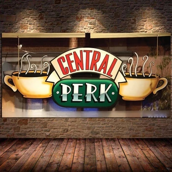 Central Perk Cafe Tuval Boyama Arkadaşlar TV Show Posterler ve Baskılar duvar Sanatı Resimleri ıçin Oturma Odası yatak odası dekoru Cuadros