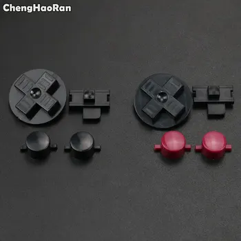 ChengHaoRan Siyah Gümrük DIY Düğmeler Set Değiştirme Gameboy Classic GB DMG A B düğmeler D-pad Düğmesi