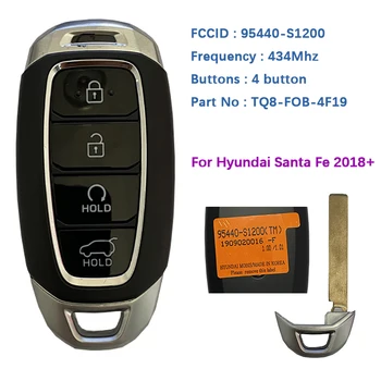 CN020165 Satış Sonrası 4 Düğme akıllı anahtar Hyundai Santa Fe 2018 + Uzaktan TQ8-FOB-4F19 433MHz 95440-S1200 Anahtarsız Gitmek
