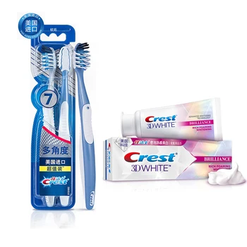 Crest Diş Fırçası Etkili Temiz Diş Yumuşak Kıl Yetişkin Diş Fırçası Diş Derin Temizlik Taşınabilir Seyahat Diş Ağız Bakımı Fırça