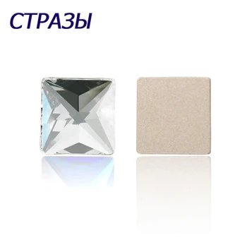 CTPA3bI 20 ADET 6mm Kare Flatback Kristal Temizle AB Hiçbir Düzeltme Kristal NOHF Strass Nail Art Süslemeleri Rhinestone