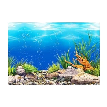 Deniz Mercan Akvaryum Arka Plan Sualtı Poster balık Tankı Duvar Dekor Sticker