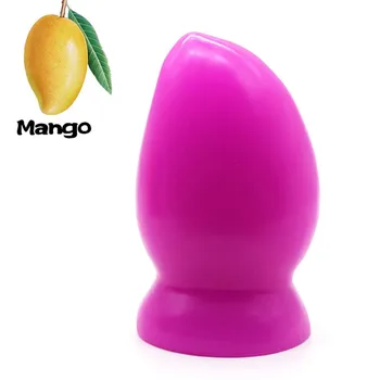 Dia 7cm Büyük Anal Topları Büyük Buttplugs vantuz ile Mango Büyük anal yapay penis anüs prostat masaj aleti jöle seks oyuncakları butt plug.