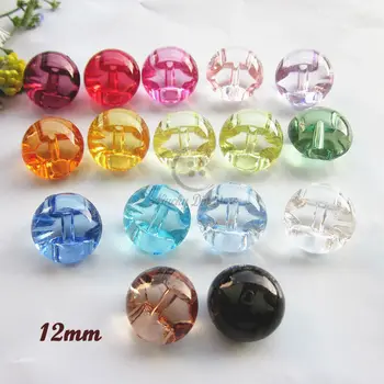 Dikiş malzemeleri 144 adet 12mm Kristal şeker renk şeffaf düğmeler renkli akrilik gömlek düğmeleri dikiş dekoratif aksesuarları