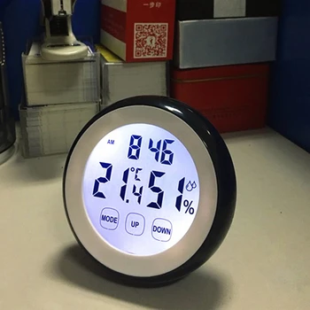 Duvar saati Manyetik Ücretsiz Kargo Odası Dekor Dokunmatik LCD dijital alarmlı saat Saat Termometre Higrometre Sera Nem Bahçe