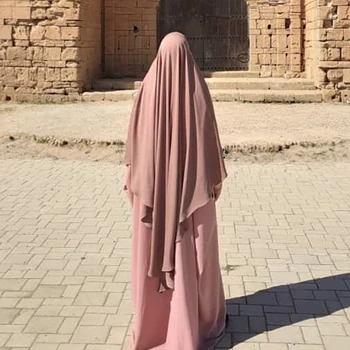 Düz Uzun Khimar Müslüman Kadınlar Başörtüsü Başörtüsü başörtüsü İslam Namaz Konfeksiyon Dubai Suudi Türkiye Endonezya Headdress Hımars
