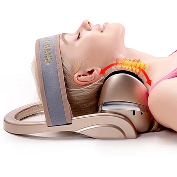 Elektrikli boyun masajı kızılötesi ısıtma hava yastığı boyun çekiş titreşim omuz servikal omurga omuz desteği ağrı kesici