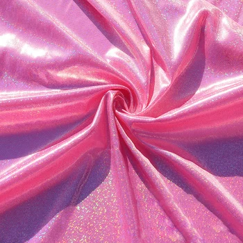 Floresan Kumaş Lazer Streç Örgü Renkli Parlak Kumaş Sahne Düğün Dekor Kumaş DIY Dikiş Kumaş 50cm x 150cm