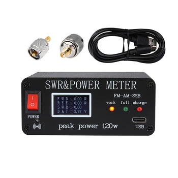 FM AM SSB 1.8 MHz-50 MHz SWR Güç Watt Metre SWR ve Güç Ölçer Tepe Güç 120 W PWR SWR Metre
